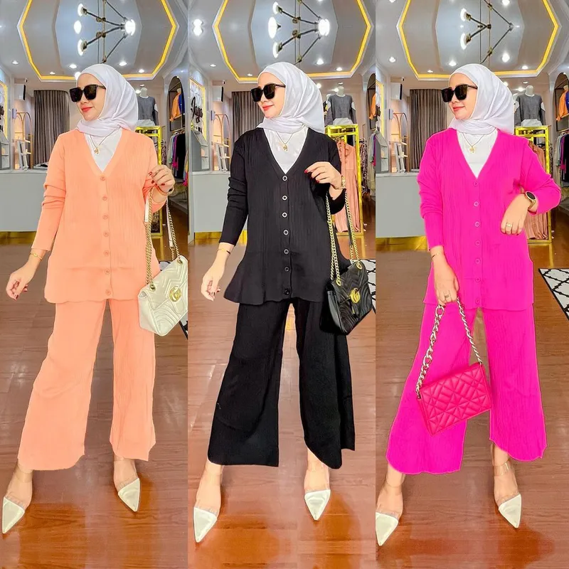 Women's Solid Color Leisure Suit Abaya
