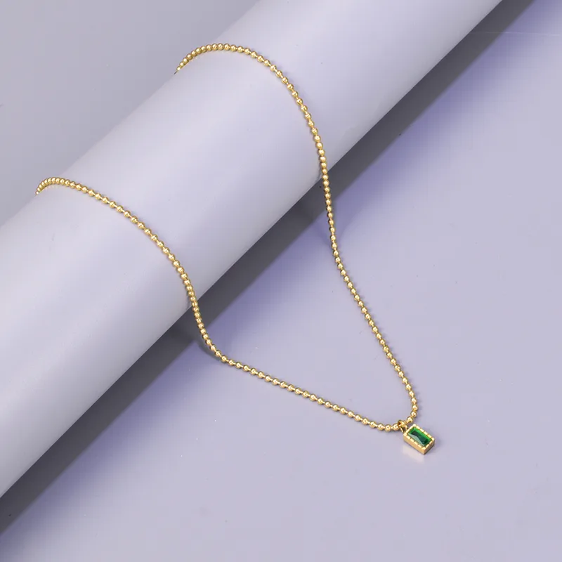 Simple Style Classic Style Solid Color 304 Stainless Steel 18K Gold Plated Women's Pendant Necklace