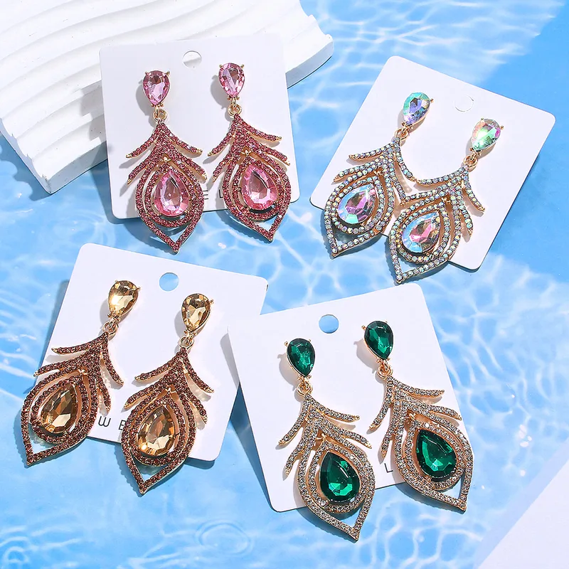 1 Pair Elegant Water Droplets Alloy Drop Earrings