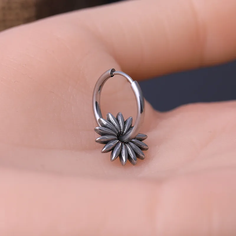 1 Piece Hip-Hop Punk Solid Color Alloy Earrings