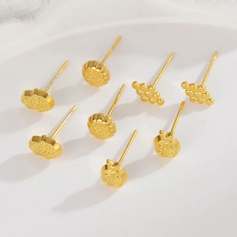 1 Pair Classic Style Streetwear Palm 304 Stainless Steel 18K Gold Plated Ear Studs