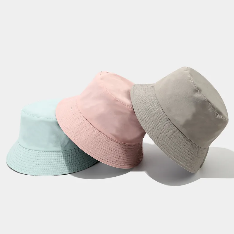 Unisex Casual Elegant Simple Style Solid Color Curved Eaves Bucket Hat