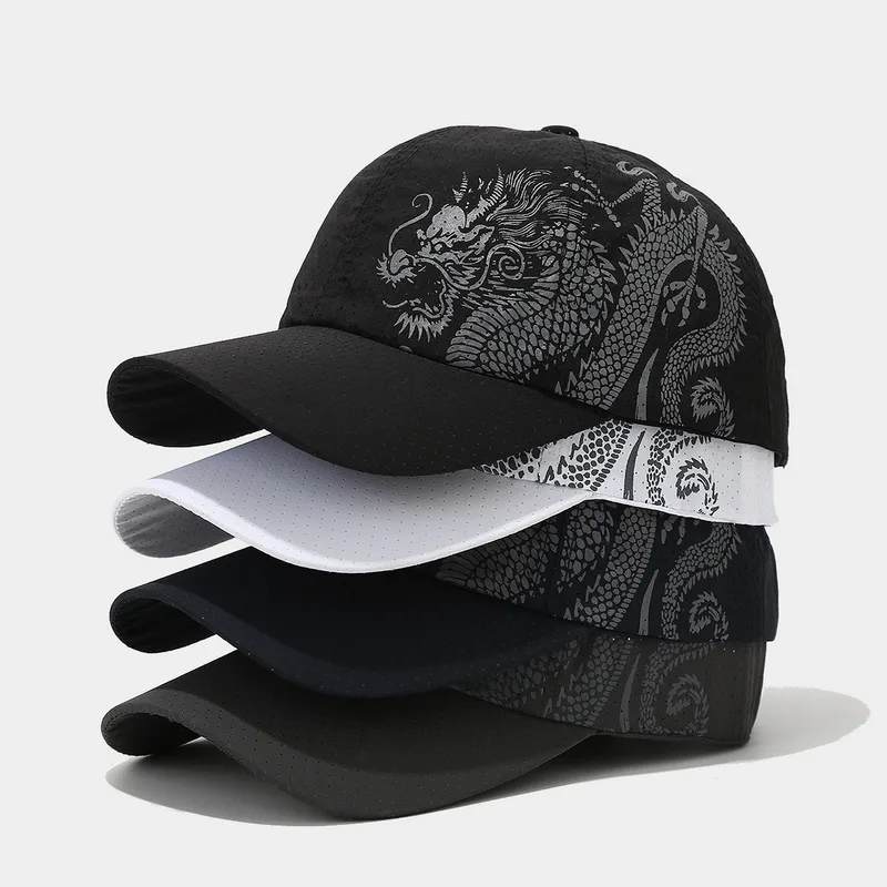 Unisex Casual Simple Style Streetwear Dragon Curved Eaves Baseball Cap