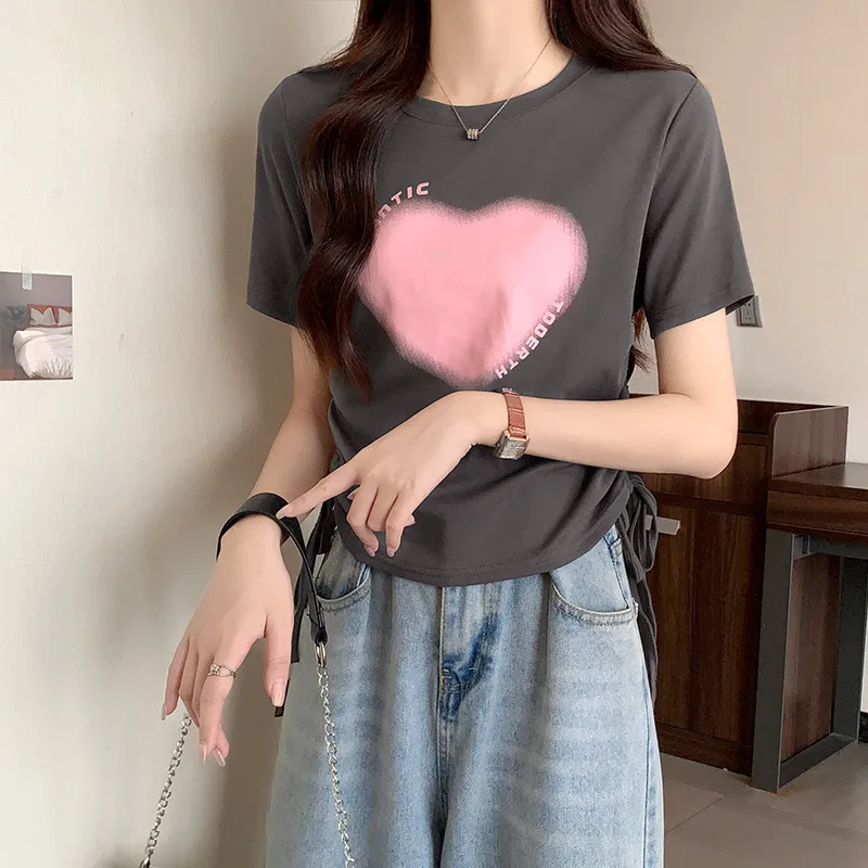 Women's Adults T-shirt Pullovers Short Sleeve T-Shirts Royal Sister Wind Letter/Number/Text Printing