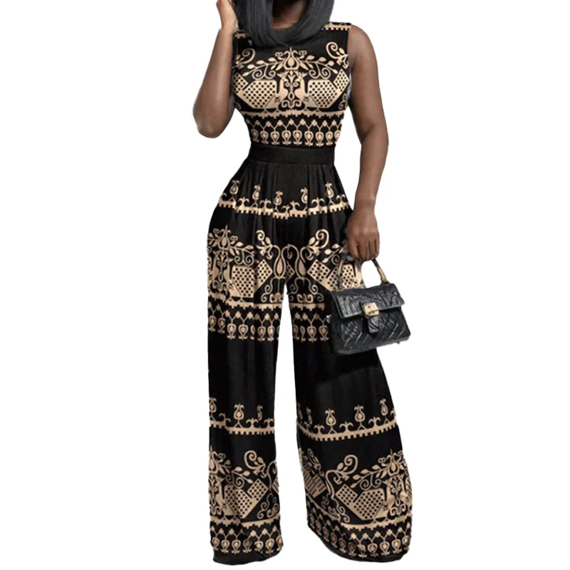 Women's Casual Office Daily Casual Temperament Commuter Commute Style Printing Straight-leg Pants Full Length