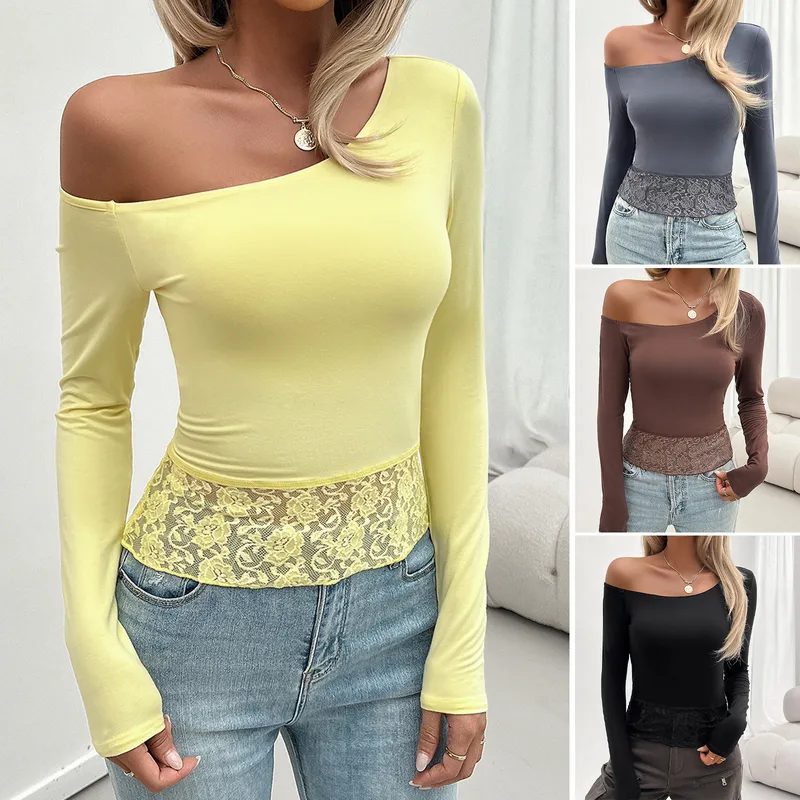 Women's T-shirt Long Sleeve T-Shirts Casual Simple Style Streetwear Solid Color
