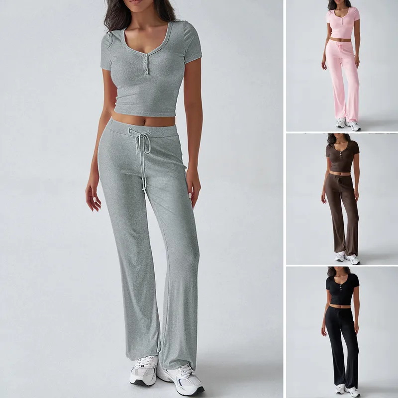 Holiday Daily Women's Casual Simple Style Streetwear Solid Color Viscose Fiber Knit Pant Co-ord Set Shorts Sets