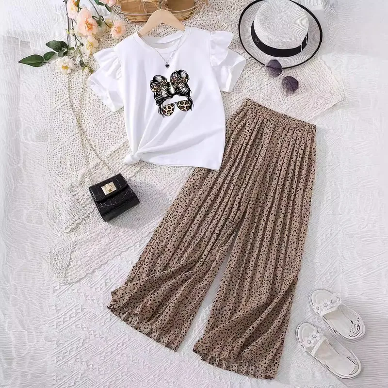 Girl'S Casual Leopard Cotton Polyester