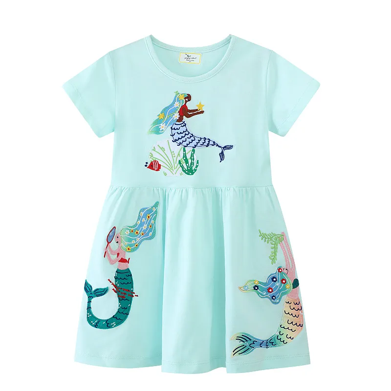 Girl'S Cute Cartoon Cotton Girls Dresses
