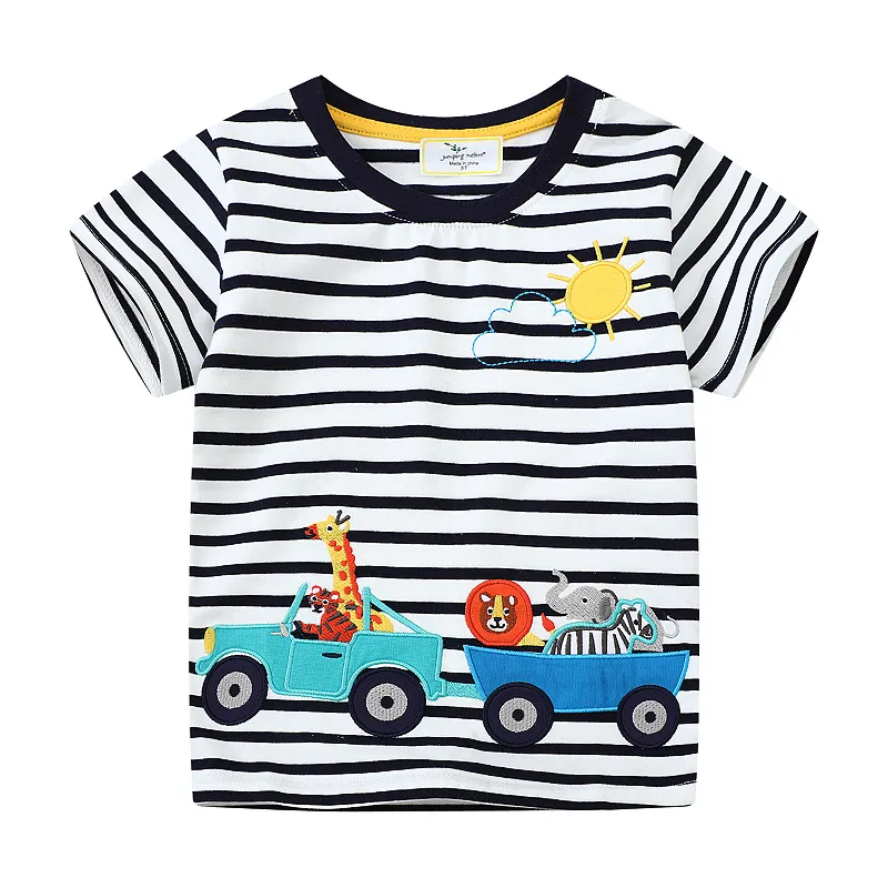 Boy'S Cute Animal Cartoon Car Printing Cotton
