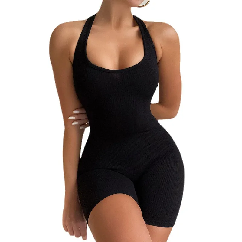 Women's Adults Sleeveless Bodysuits European And American Wind Streetwear Solid Color