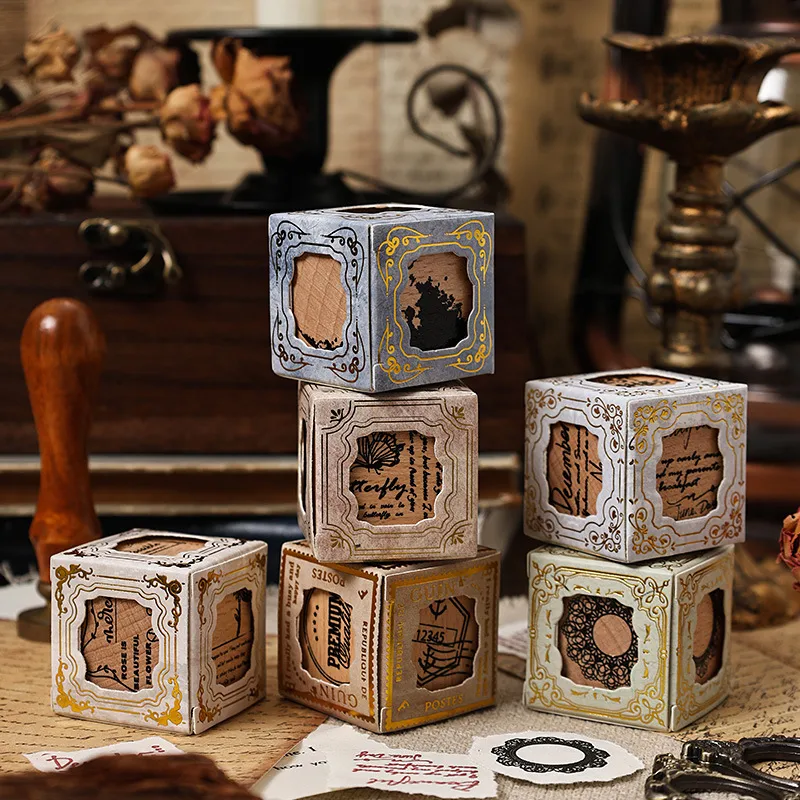 1 Piece Vocabulary Words/Name Plant School Graduation Wood Elegant Retro Seal Supplies