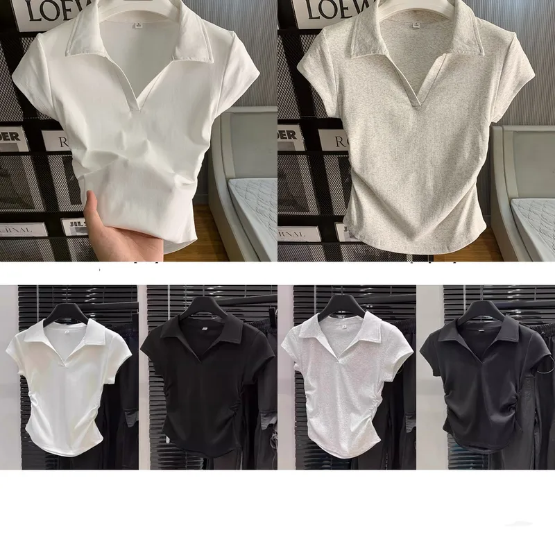 Women's T-shirt Short Sleeve T-Shirts Casual Solid Color