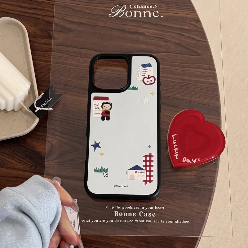 Tpu Cartoon Heart Shape Painted Cute Phone Cases Phone Cases
