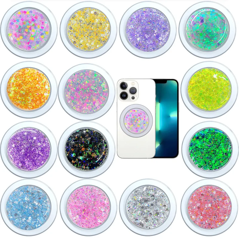 Plastic Colorful Shiny Airbag Bracket Phone Cases