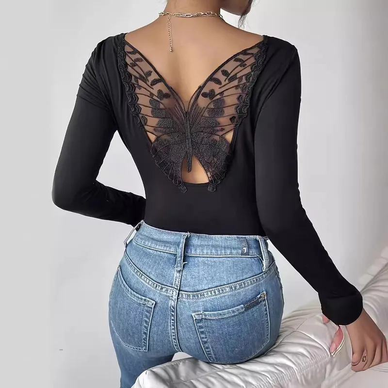 Women's Adults T-shirt Pullovers Long Sleeve T-Shirts Elegant Style Temperament Commuter Solid Color