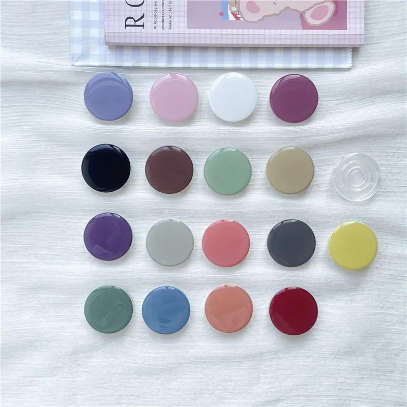 ABS Tpu Round Solid Color Basic Phone Ring Grips Phone Cases