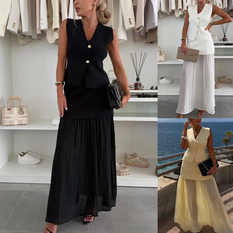 Daily Street Women's Elegant Simple Style Solid Color Polyester Skirt Co-ord Set Shorts Sets