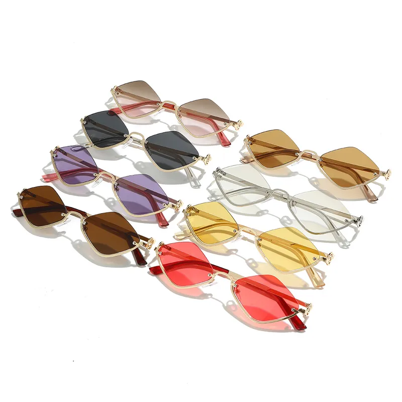 Simple Style Classic Style Solid Color Ac Polygon Full Frame Glasses