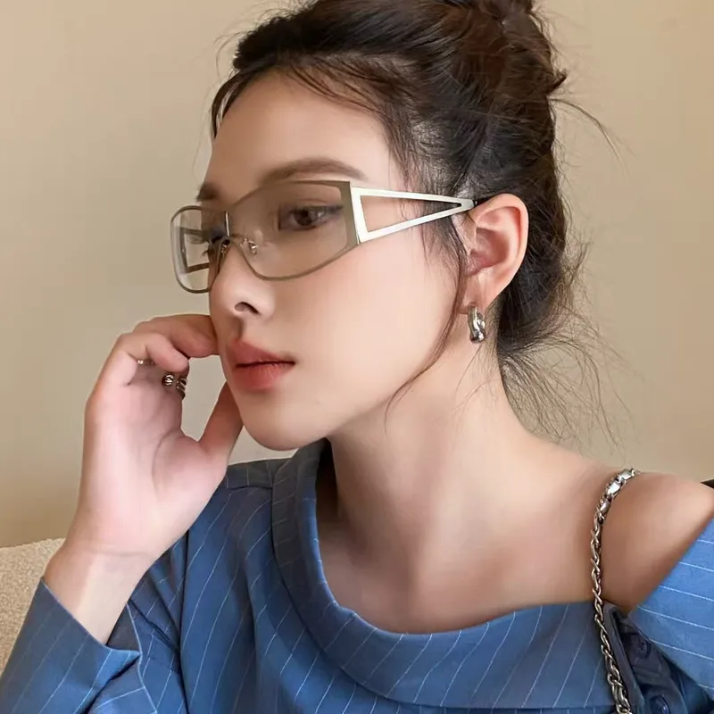 Casual Style Basic Solid Color Pc Square Full Frame Glasses