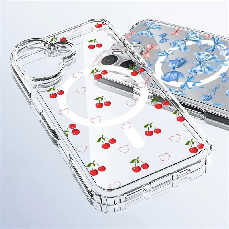 PC Tpu Cherry Bow Knot Sweet Classic Style Phone Cases Phone Cases