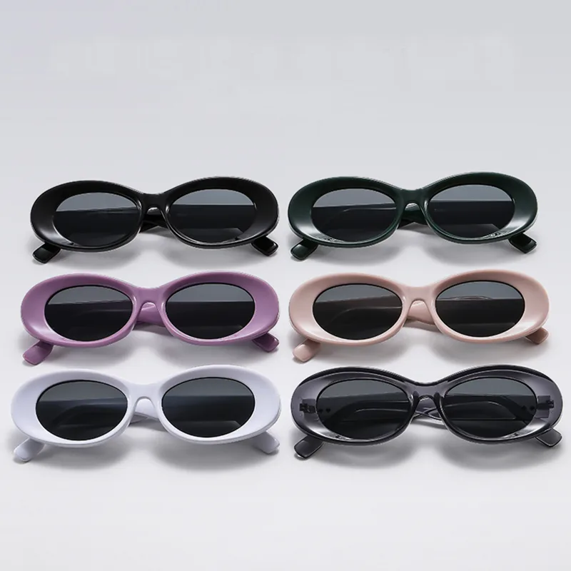 Vacation Commute Oval Resin Glass Oval Frame Full Frame Glasses