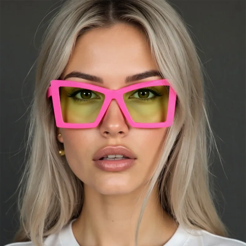 Exaggerated Sunglasses Pc Square Full Frame Glasses
