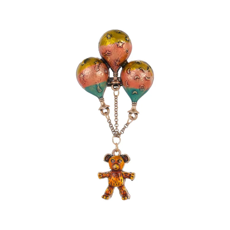 Cute Balloon Bear Zinc Alloy Plating Unisex Brooches