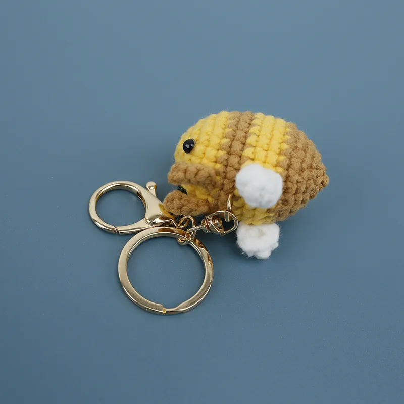 1 Piece Cute Bee Yarn Knitting Bag Pendant Keychain