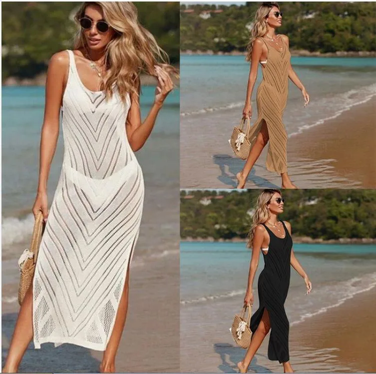 Women's Irregular Skirt Casual Streetwear V Neck Sleeveless Solid Color Maxi Long Dress Casual Banquet Street