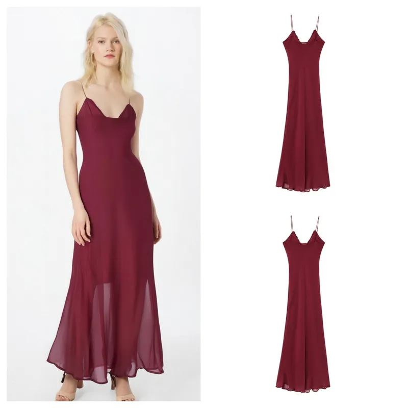 Women's Strap Dress Elegant Strap Sleeveless Solid Color Maxi Long Dress Date Tea Party