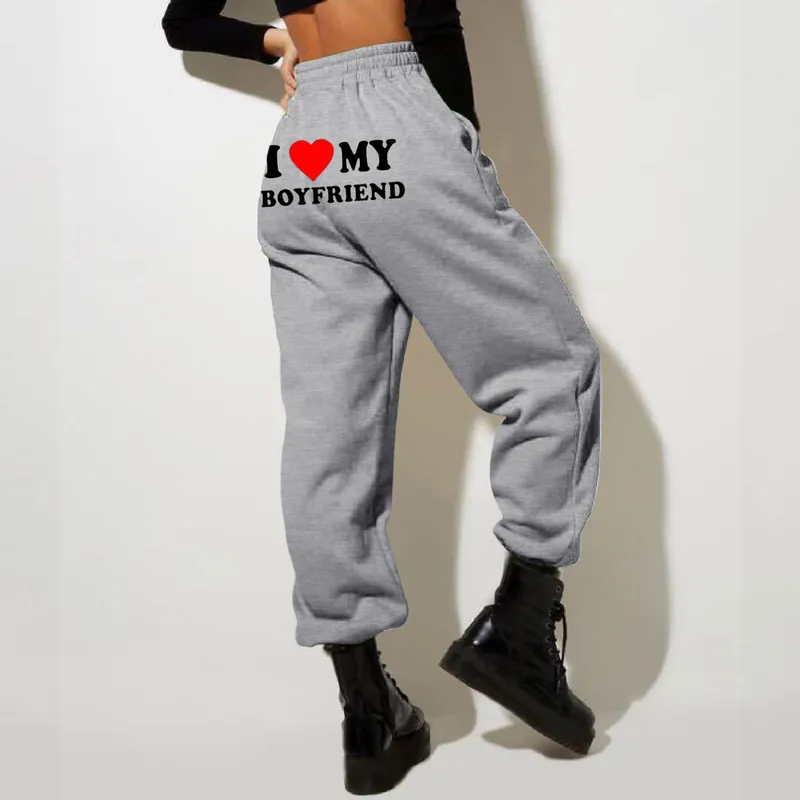 Adults Casual Sport Style Slogan Full Length Casual Pants Jogger Pants