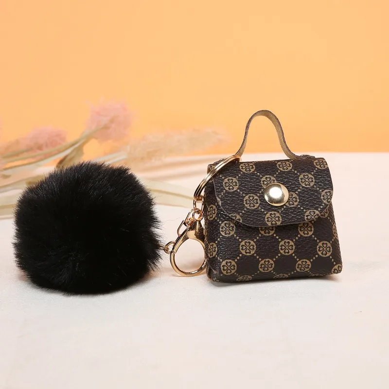 Pu Leather Plush Printing Bag Charms