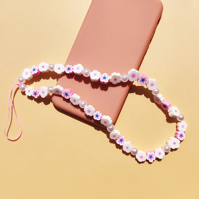Acrylic Soft Clay Flower Cute Modern Style Mobile Phone Chain Phone Cases