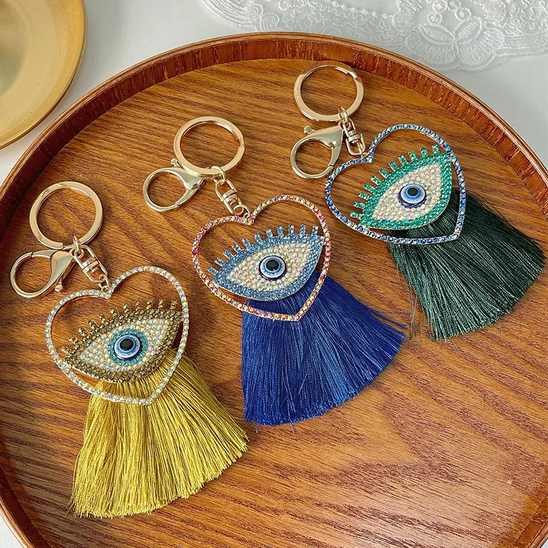 European Style Pastoral Devil's Eye Alloy Unisex Bag Pendant Keychain