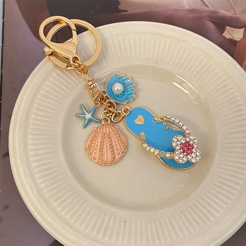 New Style Flower Alloy Women's Bag Pendant Keychain
