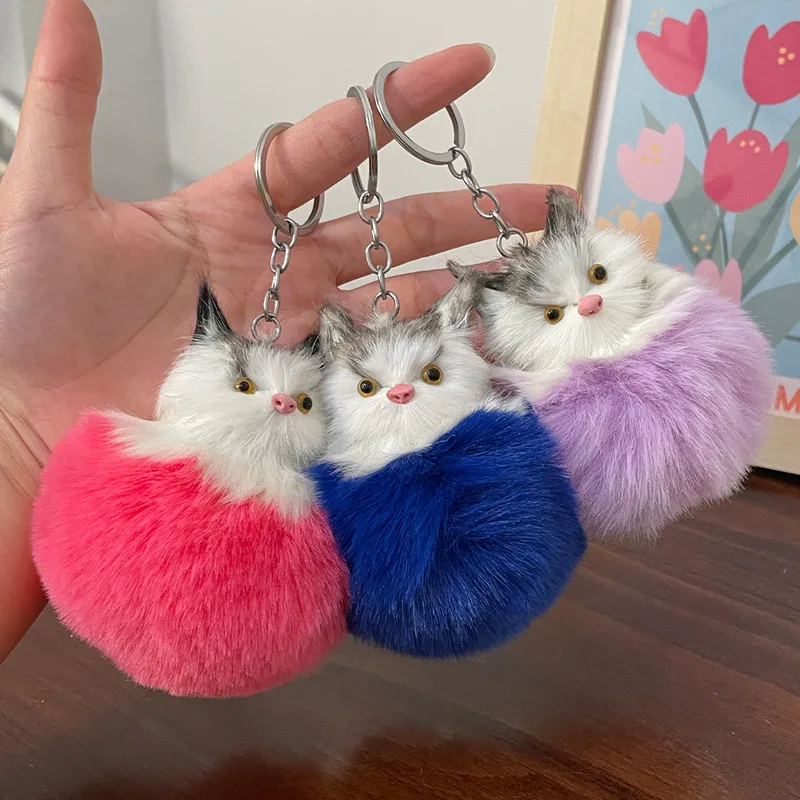 Korean Style Cat Alloy Unisex Bag Pendant Keychain