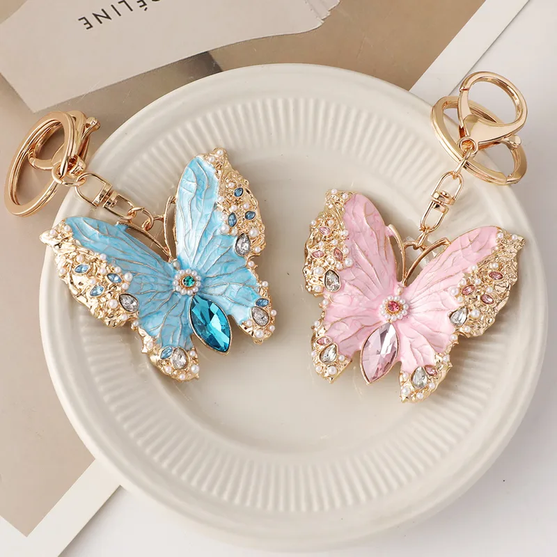European Style Butterfly Alloy Women's Bag Pendant Keychain