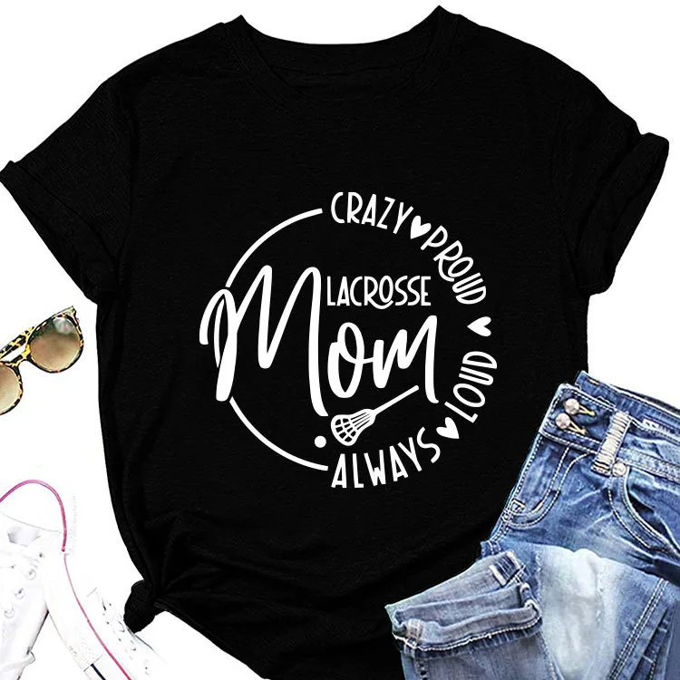 Women's T-shirt Pullovers Short Sleeve T-Shirts European And American Wind Streetwear Geometric