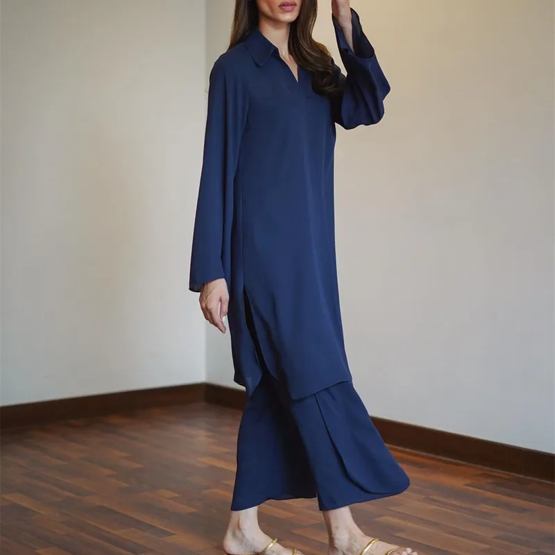 Women's Solid Color Leisure Suit Abaya