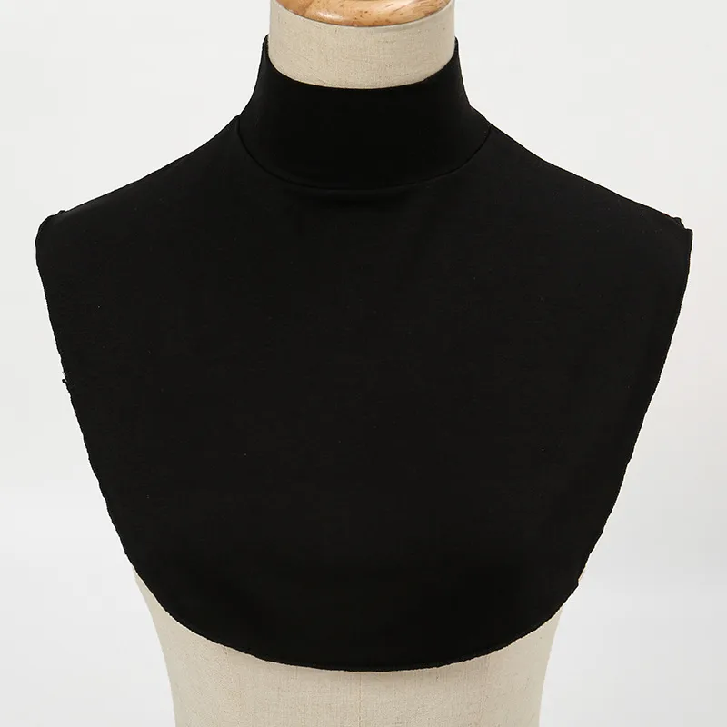 Cross-Border New Arrival European And American Fake Collar Shirt Cover Modal Detachable Collar Scarf Monochrome Women's Base Shirt Cover Factory Direct Sales