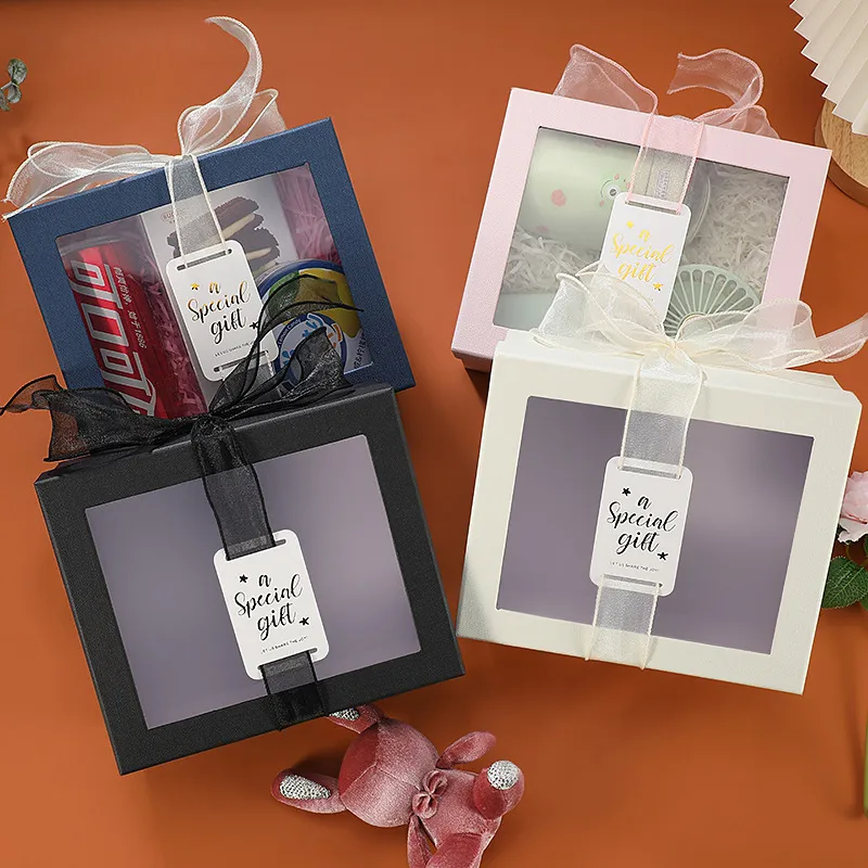 Window Transparent Gift Box Gift Box Tanabata Valentine's Day Gift Box Companion Gift Box Birthday Gift Box Wholesale
