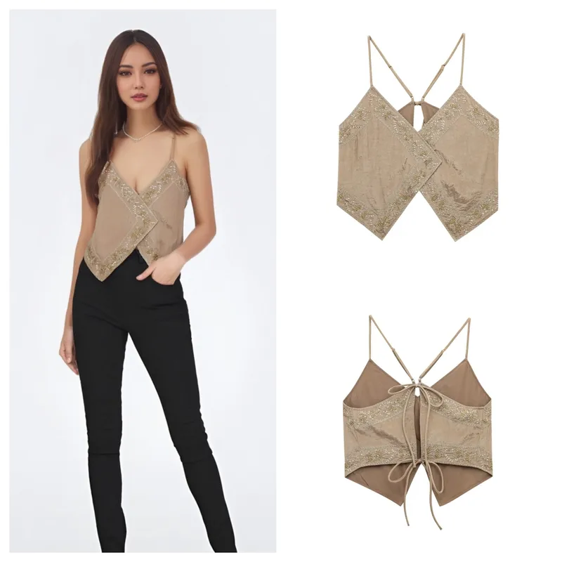 Women's Strap Tank Tops Elegant Flower