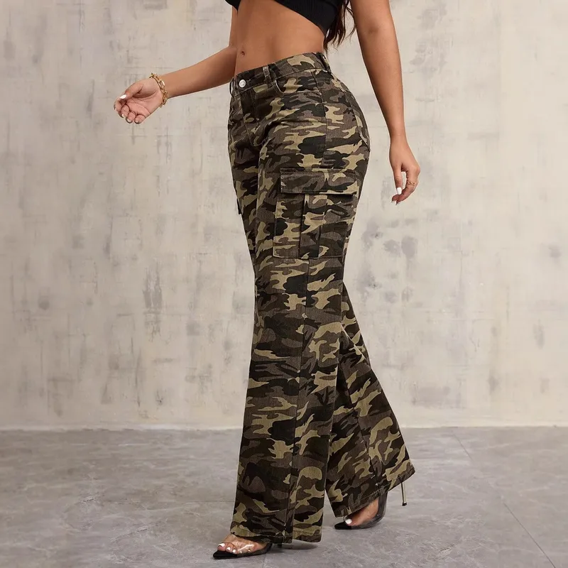 Women's Party Street Streetwear Camouflage Full Length Cargo Pants