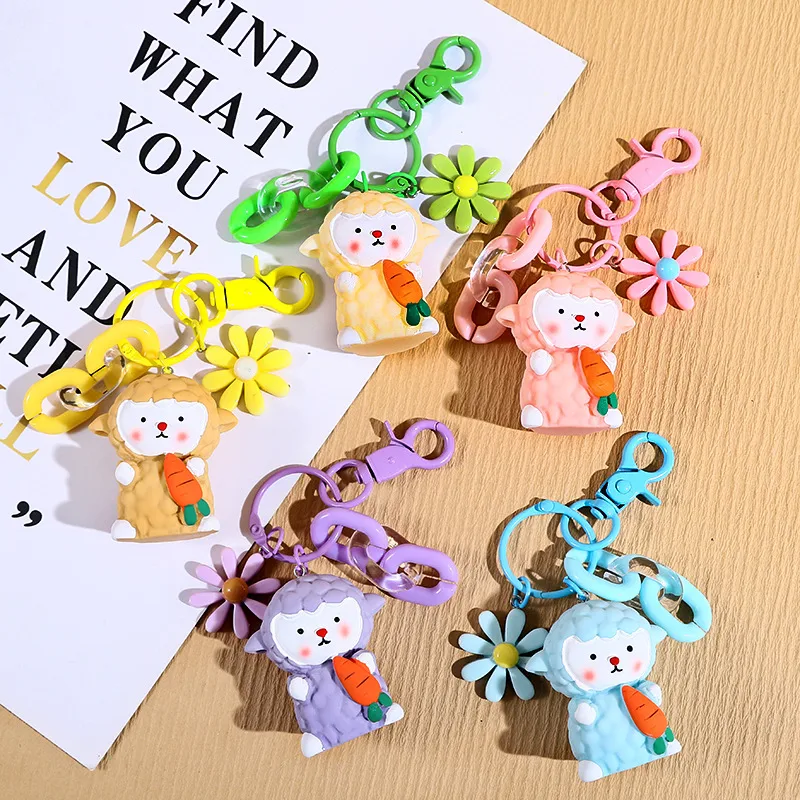 1 Piece Cute Sheep Resin Unisex Bag Pendant Keychain