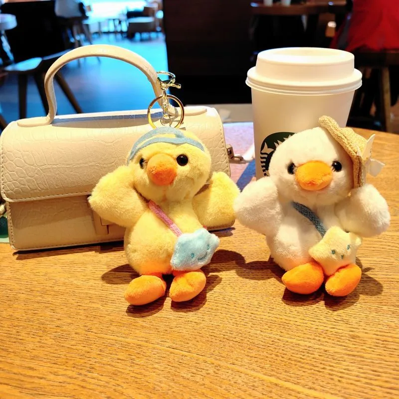 1 Piece Cute Duck Plush Unisex Bag Pendant Keychain
