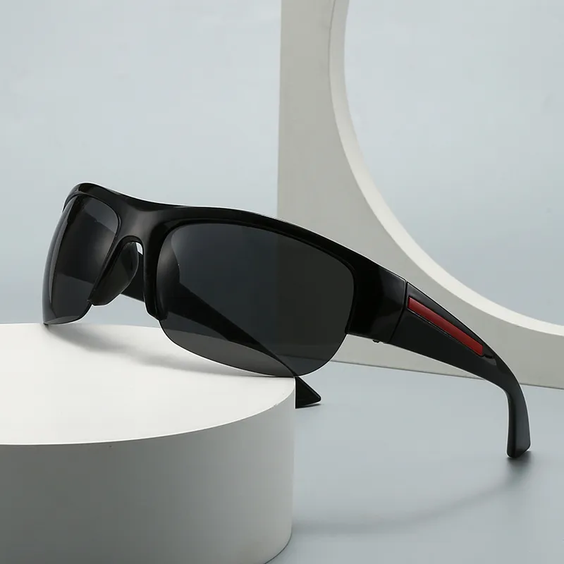 Casual Modern Style Solid Color Pc Gradient Tinted Lenses Square Half Frame Glasses
