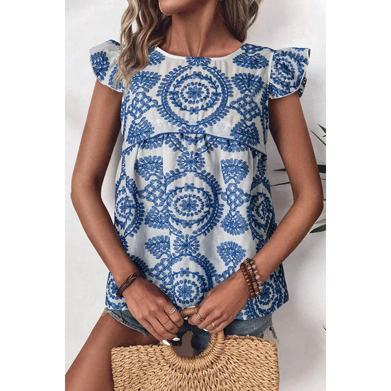 Women's T-shirt Short Sleeve T-Shirts Vintage Style Bohemian Geometric