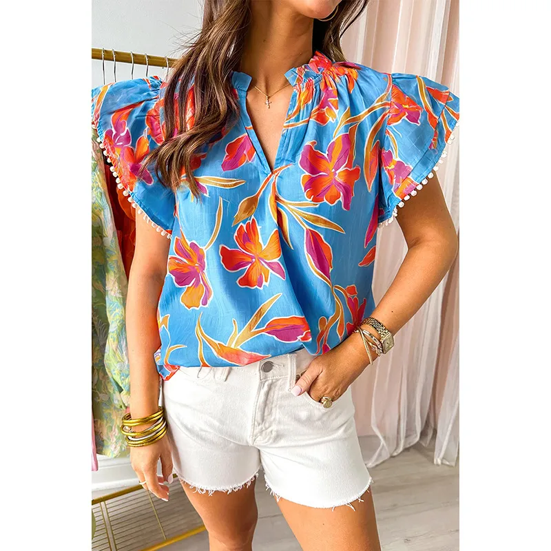 Women's T-shirt Short Sleeve T-Shirts Casual Plant