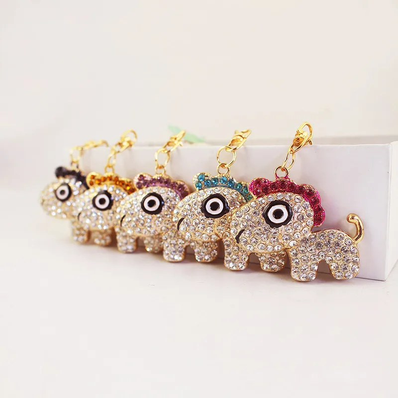1 Piece Cute Artistic Horse Alloy Inlay Rhinestones Keychain
